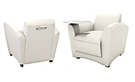 Mayline® Santa Cruz Lounge Seating, Mobile Chair With Tablet, White/White 1 thumbnail image