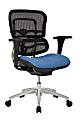 WorkPro® 12000 Series Ergonomic Mesh/Premium Fabric Mid-Back Chair, Black/Sky, BIFMA Compliant