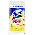 Lysol® Disinfecting Wipes, Lemon And Lime Blossom Scent, Tub Of 80 Sheets