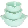 Martha Stewart 3-Piece Vintage Stoneware Prep Batter Bowl Set, Mint 1 thumbnail image