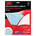 3M™ Clear Permanent Inkjet/Laser Filing Labels, 2/3" x 3 7/16", Pack Of 450 1 thumbnail image
