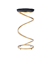 Powell Thayer Spiral Drink Table, 23-3/4"H x 10-1/2"W x 10-1/2"D, Gold/Black