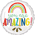 Amscan Love Foil Balloon, Circle, 18", You Are Amazing Rainbow 1 thumbnail image
