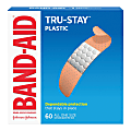 BAND-AID® Brand TRU-STAY™ Plastic Strips Adhesive Bandages, All One Size, Box of 60