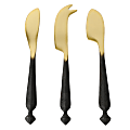 Cravings By Chrissy Teigen 3-Piece Brass Cheese Knife Set, Black 1 thumbnail image