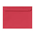 LUX Booklet 9" x 12" Envelopes, Peel & Press Closure, Holiday Red, Pack Of 50