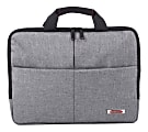 Swiss Mobility Sterling Slim Executive Briefcase With 15.6" Laptop Pocket, 10-1/4"H x 1-3/4"W x 14-1/4"D, Gray 1 thumbnail image