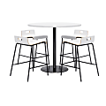 KFI Studios Proof High Bistro Table Set, White/Black