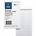 Business Source Wirebound Memo Books, 5" x 3", 50 Sheets, White, Pack Of 12