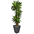 Nearly Natural 5-1/2'H Real-Touch Polyethylene Cornstalk Dracaena Plant With Planter, Green/Slate 1 thumbnail image