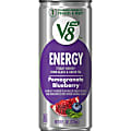 Campbell's V8 +ENERGY Pomegranate Blueberry Energy Drinks, 8 Oz, Case Of 24 Drinks