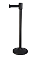 CSL Stanchions With 9' Retractable Belts, Black, Pack Of 2 Stanchions 1 thumbnail image