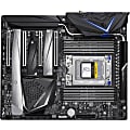 Gigabyte TRX40 DESIGNARE Desktop Motherboard - AMD Chipset - Socket sTRX4 - XL-ATX - 256 GB DDR4 SDRAM Maximum RAM - DIMM, UDIMM - 8 x Memory Slots - Gigabit Ethernet - IEEE 802.11 a/b/g/n/ac/ax - 8 x SATA Interfaces 1 thumbnail image