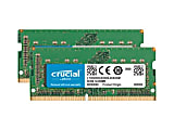 Crucial 32GB (2 x 16GB) DDR4 SDRAM Memory Kit - 32 GB (2 x 16GB) - DDR4-2400/PC4-19200 DDR4 SDRAM - 2400 MHz - CL17 - 1.20 V - Non-ECC - Unbuffered - 260-pin - SoDIMM - Lifetime Warranty