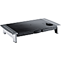 Fellowes® Office Suites Large Monitor Riser, 4.19"H x 27"W x 14.06"D, Black/Silver