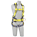 DBI-SALA® Delta™ No-Tangle™ Harness, 2 Waist D-Rings/Back D-Ring, Large, Navy/Yellow