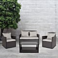 Flash Furniture Aransas Series 4-Piece Patio Set, Black 1 thumbnail image
