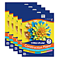 Tru-Ray Construction Paper, Heavyweight, 9" x 12", 5 Assorted Hot Colors, 50 Sheets Per Pack, Set Of 5 Packs