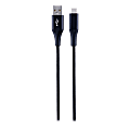 Ativa® Braided USB Type-C Charge And Sync Cable, 6", Black, 45839