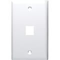 DataComm 20-3001-WH Keystone Faceplate - 1 x Socket(s) - White 1 thumbnail image