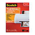 Scotch® Thermal Laminating Pouches, 8 15/16" x 11 7/16", Clear, Pack Of 50 Sheets, TP5854-50