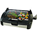 Ovente GR2001B 2-in-1 Electric Indoor Smokeless Grill, Black