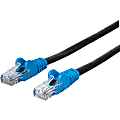 Manhattan Patch Cable, Cat5e, UTP, 14', Black w/ Blue Boot, Retail