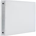 JAM PAPER 3 Ring Plastic Binder, 0.75 inch, Frosted Clear 1 thumbnail image