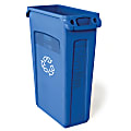 Rubbermaid® Commercial Slim Jim® Recycle Waste Container, 23-Gallons, Blue