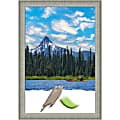Amanti Art Elegant Brushed Pewter Picture Frame, 23" x 33", Matted For 20" x 30"