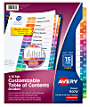 Avery® Ready Index® 1-15 Tab Binder Dividers With Customizable Table Of Contents, 8-1/2" x 11", 15 Tab, White/Multicolor, Pack Of 3 Sets 1 thumbnail image