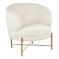 LumiSource Chloe Accent Chair, Gold/Cream