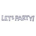 Amscan "Let's Party" Balloon Banner, 54" x 9", Silver 1 thumbnail image