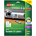 Avery® Durable Easy Peel® ID Labels, Sure Feed® Technology, Permanent Adhesive, 1-1/4” x 1-3/4”, 256 Labels (6791)