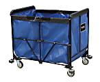 Royal Basket Trucks 12 BU Collapsible Cart, 33-1/2”H x 29-1/2”W x 28”D, Blue 1 thumbnail image