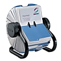 Rolodex® Open Rotary Business Card File, 600-Card Capacity, Black