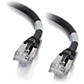 C2G-2ft Cat6a Snagless Shielded (STP) Network Patch Cable - Black - Category 6a for Network Device - RJ-45 Male - RJ-45 Male - Shielded - 10GBase-T - 2ft - Black