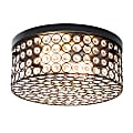 Lalia Home Glam 2-Light Round Flush-Mount Light, Restoration Bronze/Crystal 1 thumbnail image