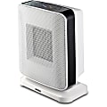 Optimus Portable Oscillation Ceramic Heater w/ Thermostat & LED - Ceramic - Electric - Electric - 500 W to 1500 W - 2 x Heat Settings - 300 Sq. ft. Coverage Area - 1500 W - 120 V AC - 12.50 A - Portable - White