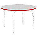 Lorell® Classroom Round Activity Table Top, 48"W, Gray Nebula/Red 1 thumbnail image