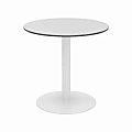 KFI Studios Eveleen Round Outdoor Patio Table, 29”H x 30”W x 30”D, Fashion Gray/White