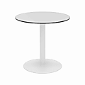 KFI Studios Eveleen Round Outdoor Patio Table, 29”H x 30”W x 30”D, Fashion Gray/White 1 thumbnail image