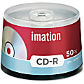Imation™ Standard CD-R Media Spindle, 700MB/80 Minutes, Pack Of 50 1 thumbnail image