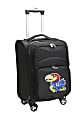 Denco Sports Luggage Expandable Upright Rolling Carry-On Case, 21" x 13 1/4" x 12", Black, Kansas Jayhawks