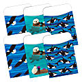 Barker Creek Peel & Stick 2-Design Pockets, 3-1/2" x 5-1/8", Sea & Sky, Set Of 60