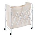 Honey Can Do Collapsible Accordion Double Laundry Sorter, 33-11/16”H x 15-3/4”W x 30-3/4”D, White