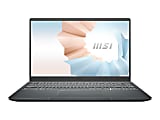 MSI Modern 14 B10MW-281 14" Gaming Notebook  - 1920 x 1080 - Intel Core i3 i3-10110U 1.60 GHz - 8 GB RAM - 512 GB SSD - Carbon Gray - Windows 10 Home - Intel - 10 Hour Battery