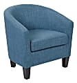 Ave Six Work Smart™ Ethan Tub Chair, Blue Denim/Dark Espresso