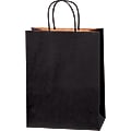 Partners Brand Tinted Shopping Bags, 13"H x 10"W x 5"D, Black, Case Of 250