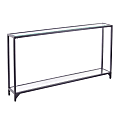 SEI Furniture Bergen Console Table, 29"H x 56"W x 8"D, Silver